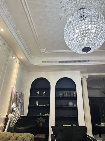 Traditional Globe Chandelier - Classic, Crystals-1-Yiosilamp