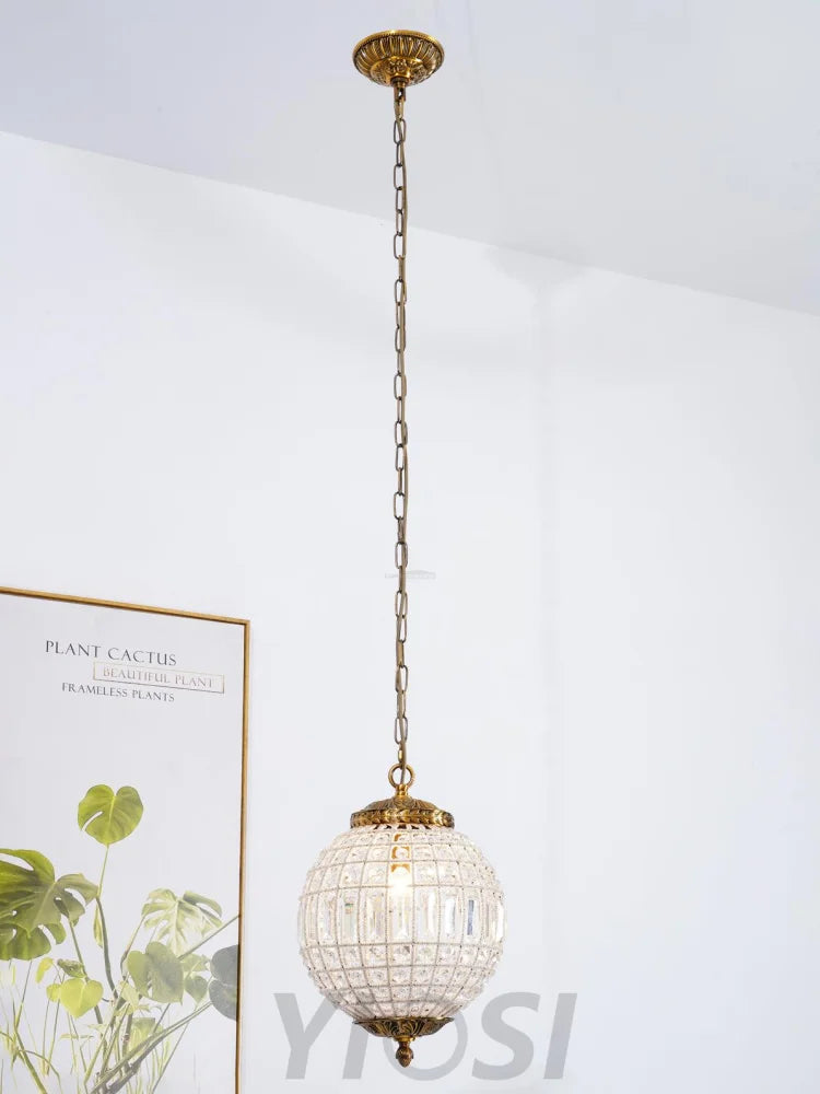 Traditional Globe Chandelier - Classic, Crystals-1-Yiosilamp