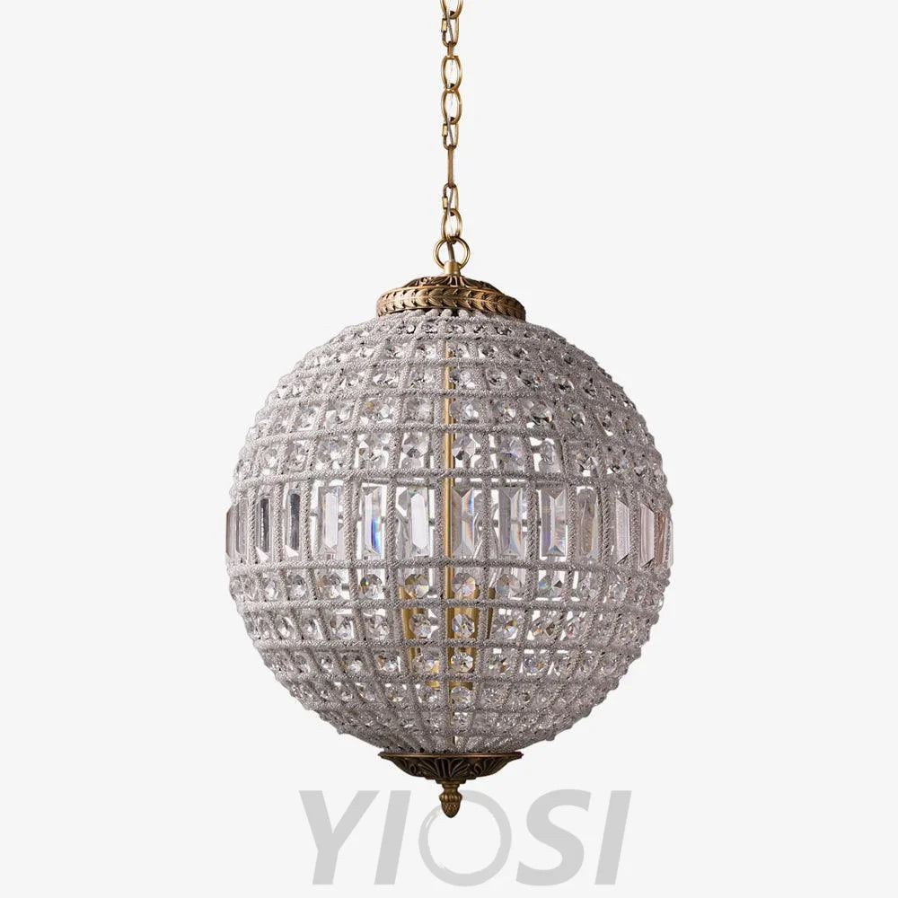 Traditional Globe Chandelier - Classic, Crystals-1-Yiosilamp