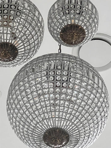 Traditional Globe Chandelier - Classic, Crystals-1-Yiosilamp