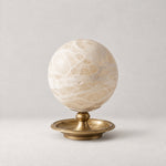 Traditional Orb Table Alabaster – lights off