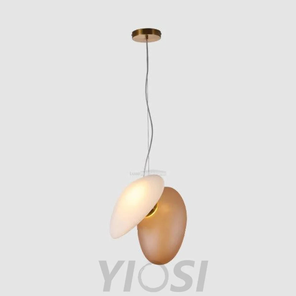 Translucent Frosted Glass Pendant - Earring-1-Yiosilamp