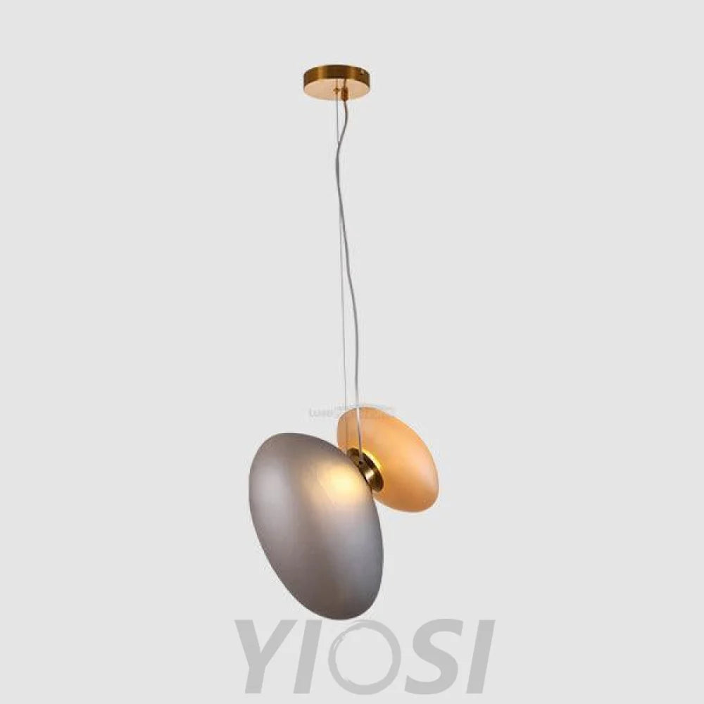 Translucent Frosted Glass Pendant - Earring-1-Yiosilamp