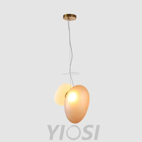 Translucent Frosted Glass Pendant - Earring-1-Yiosilamp