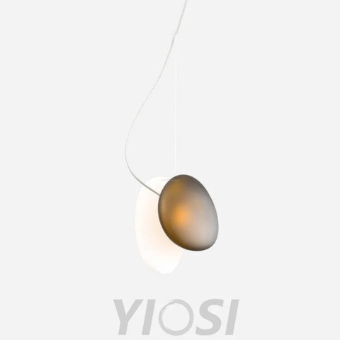 Translucent Frosted Glass Pendant - Earring-1-Yiosilamp