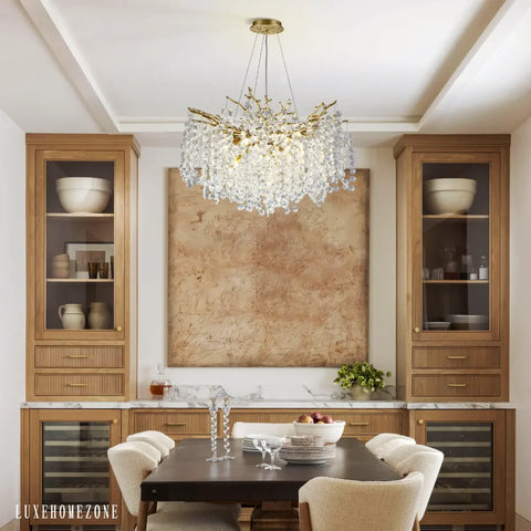 Tree Branch Chandelier for Dining Room L55in Gold / D-30inch Chandelier