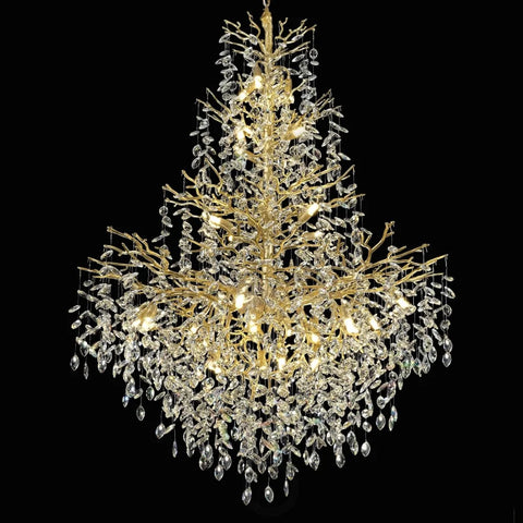 Silver Tree Branch Crystal High Ceilings Chandeliers - Fast Delivery-1-Yiosilamp