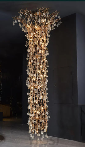 Tree Branch Staircase Chandelier ∅ 59″ - Helia-1-Yiosilamp