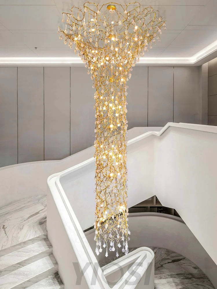 Tree Branch Staircase Chandelier ∅ 59″ - Helia-1-Yiosilamp