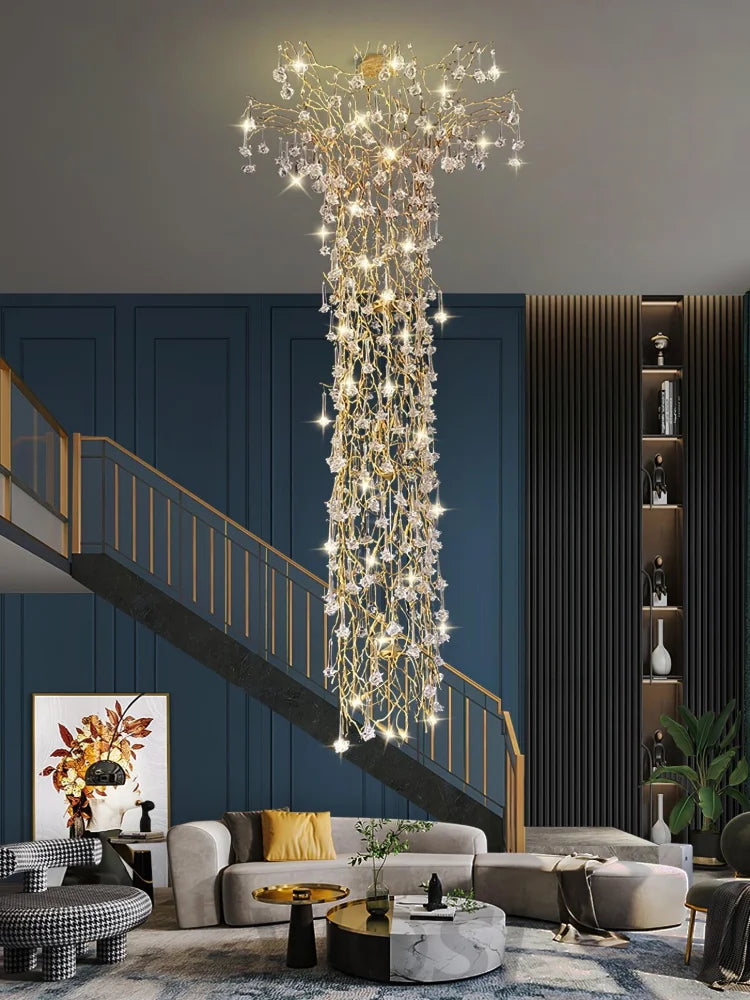 Tree Branch Staircase Chandelier ∅ 59″ - Helia-1-Yiosilamp