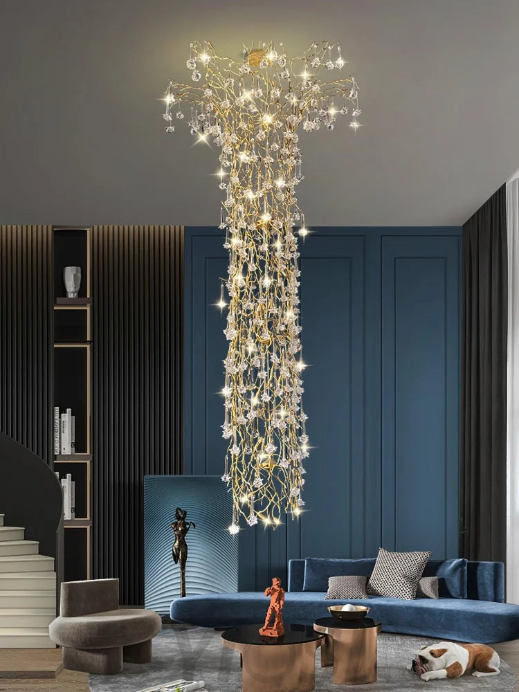 Tree Branch Staircase Chandelier ∅ 59″ - Helia-1-Yiosilamp