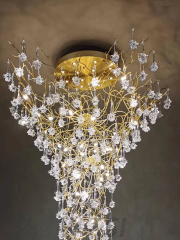 Tree Branch Staircase Chandelier ∅ 59″ - Helia-1-Yiosilamp