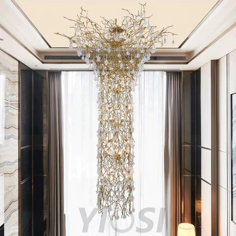 Tree Branch Staircase Chandelier ∅ 59″ - Helia-1-Yiosilamp