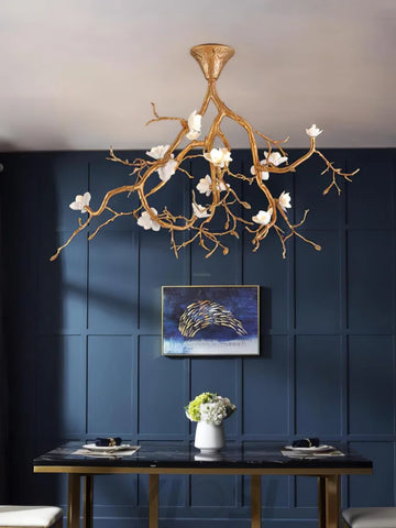 Tree Branches Flower Ceiling Lamp ∅ 47.2″ - Branch, Semi Flush Mounts-1-Yiosilamp