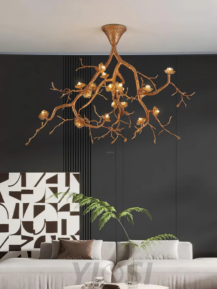 Tree Branches Flower Ceiling Lamp ∅ 47.2″ - Branch, Semi Flush Mounts-1-Yiosilamp