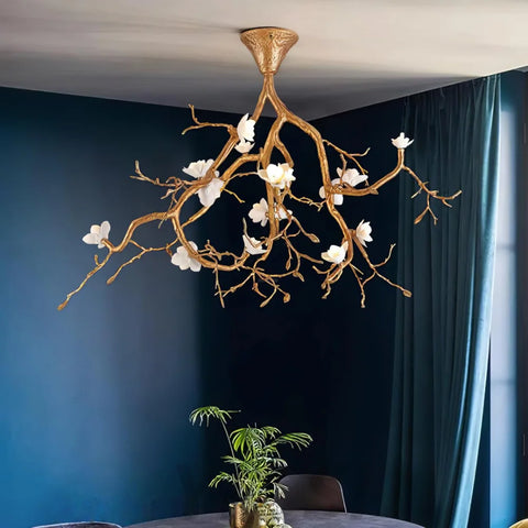 Tree Branches Flower Ceiling Lamp ∅ 47.2″ - Branch, Semi Flush Mounts-1-Yiosilamp