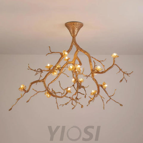 Tree Branches Flower Ceiling Lamp ∅ 47.2″ - Branch, Semi Flush Mounts-1-Yiosilamp