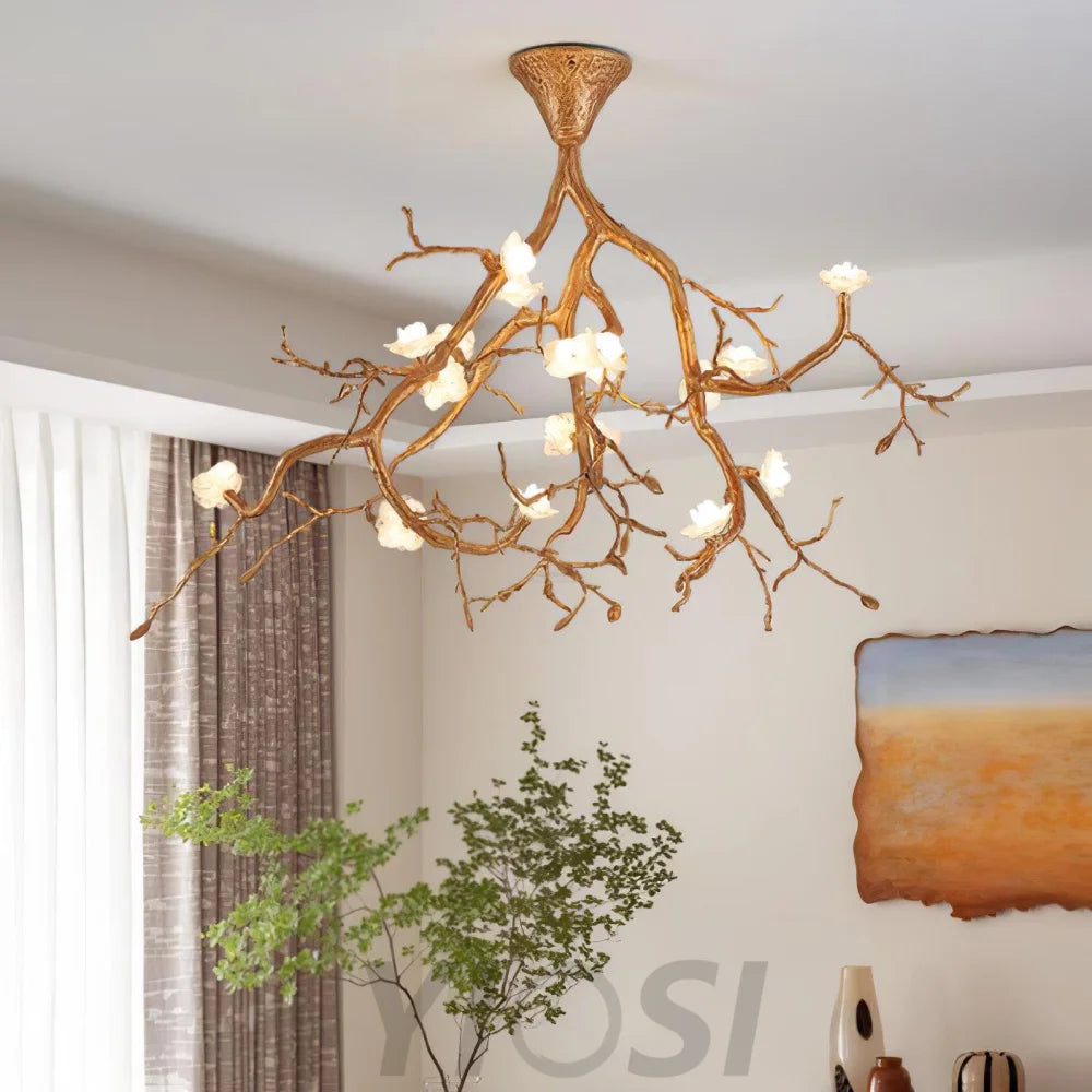 Tree Branches Flower Ceiling Lamp ∅ 47.2″ - Branch, Semi Flush Mounts-1-Yiosilamp