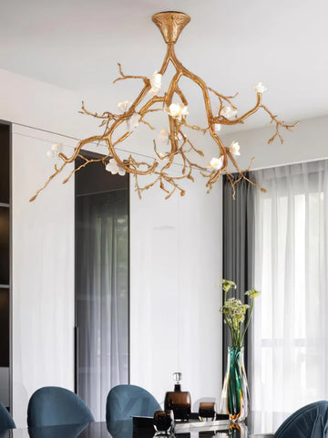 Tree Branches Flower Ceiling Lamp ∅ 47.2″ - Branch, Semi Flush Mounts-1-Yiosilamp