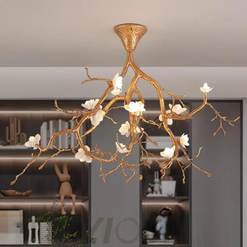 Tree Branches Flower Ceiling Lamp ∅ 47.2″ - Branch, Semi Flush Mounts-1-Yiosilamp