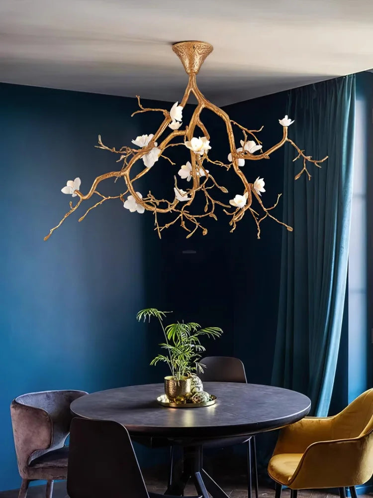 Tree Branches Flower Ceiling Lamp ∅ 47.2″ - Branch, Semi Flush Mounts-1-Yiosilamp