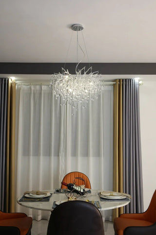 modern white chandelier