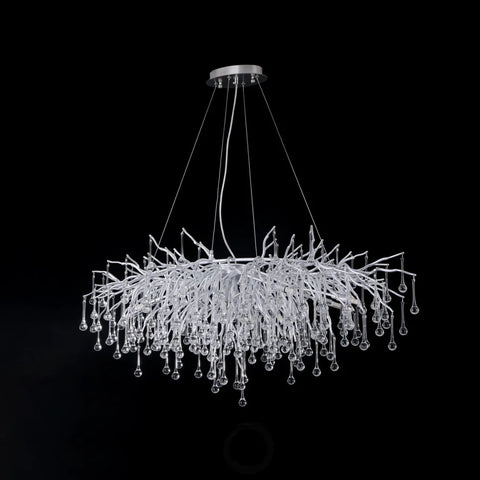 modern white chandelier