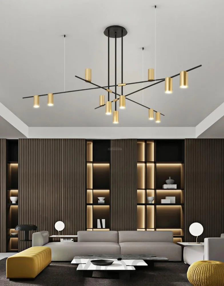 Tribes Chandelier with 3/4/9/12 heads - Industaarial-1-Yiosilamp