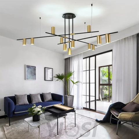 Tribes Chandelier with 3/4/9/12 heads - Industaarial-1-Yiosilamp