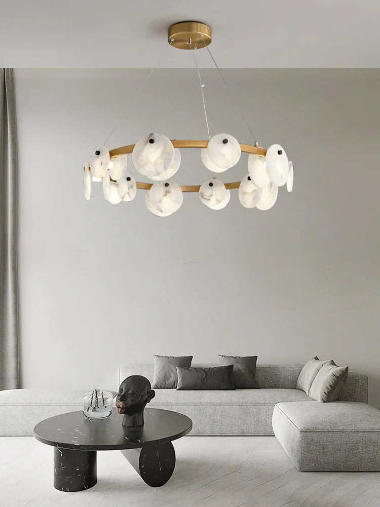 Trinidad Alabaster Chandelier - Alabaster, Alabaster Chandelier-1-Yiosilamp