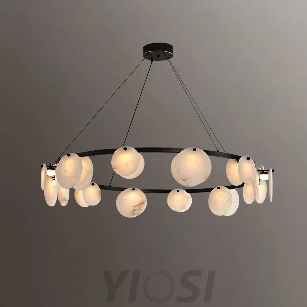 Trinidad Alabaster Chandelier - Alabaster, Alabaster Chandelier-1-Yiosilamp