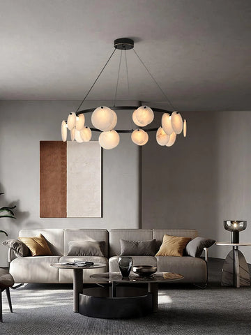 Trinidad Alabaster Chandelier - Alabaster, Alabaster Chandelier-1-Yiosilamp