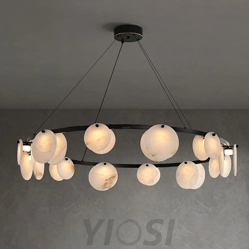 Trinidad Alabaster Chandelier - Alabaster, Alabaster Chandelier-1-Yiosilamp