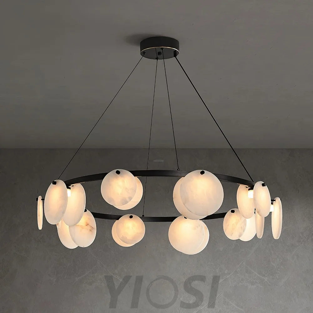 Trinidad Alabaster Chandelier - Alabaster, Alabaster Chandelier-1-Yiosilamp