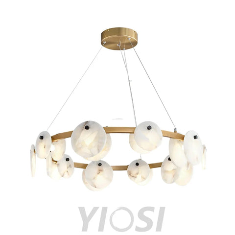 Trinidad Alabaster Chandelier - Alabaster, Alabaster Chandelier-1-Yiosilamp