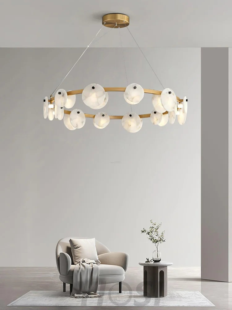 Trinidad Alabaster Chandelier - Alabaster, Alabaster Chandelier-1-Yiosilamp