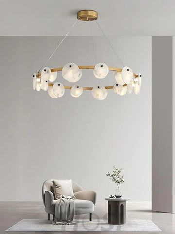 Trinidad Alabaster Chandelier - Alabaster, Alabaster Chandelier-1-Yiosilamp