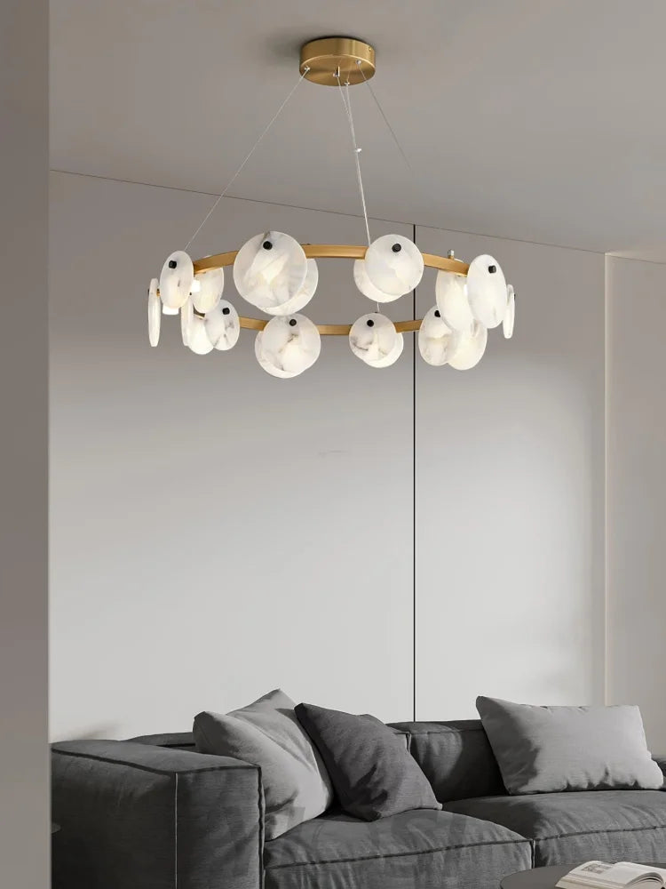 Trinidad Alabaster Chandelier - Alabaster, Alabaster Chandelier-1-Yiosilamp