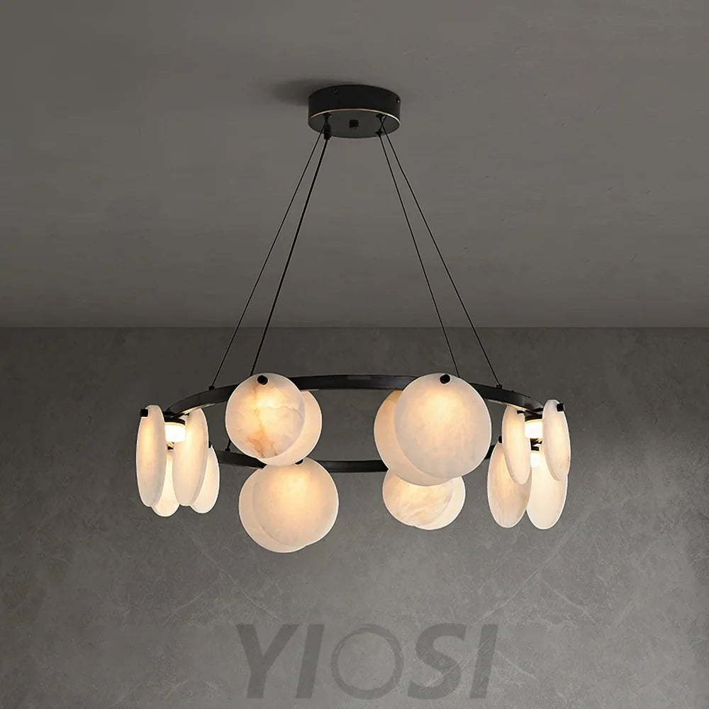 Trinidad Alabaster Chandelier - Alabaster, Alabaster Chandelier-1-Yiosilamp