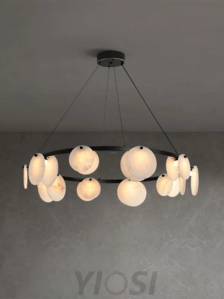 Trinidad Alabaster Chandelier - Alabaster, Alabaster Chandelier-1-Yiosilamp
