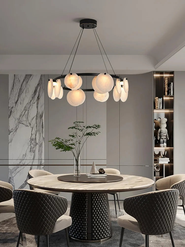 Trinidad Alabaster Chandelier - Alabaster, Alabaster Chandelier-1-Yiosilamp