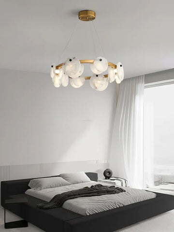 Trinidad Alabaster Chandelier - Alabaster, Alabaster Chandelier-1-Yiosilamp