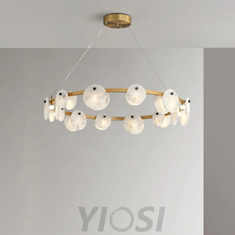 Trinidad Alabaster Chandelier - Alabaster, Alabaster Chandelier-1-Yiosilamp