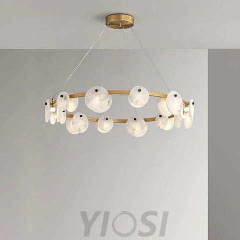 Trinidad Alabaster Chandelier - Alabaster, Alabaster Chandelier-1-Yiosilamp