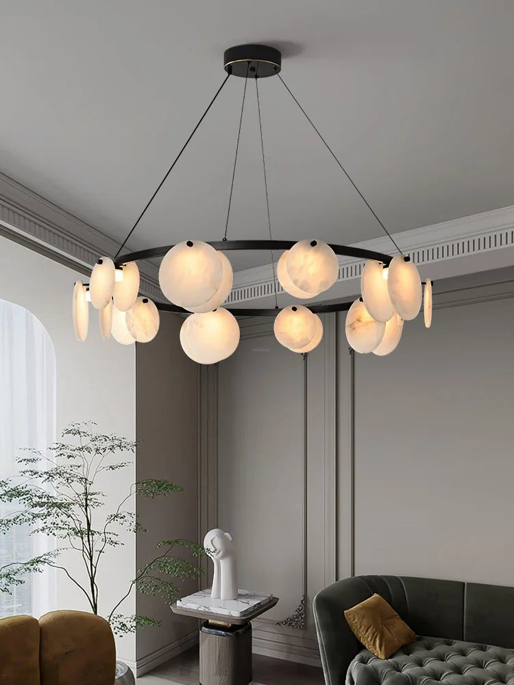 Trinidad Alabaster Chandelier - Alabaster, Alabaster Chandelier-1-Yiosilamp