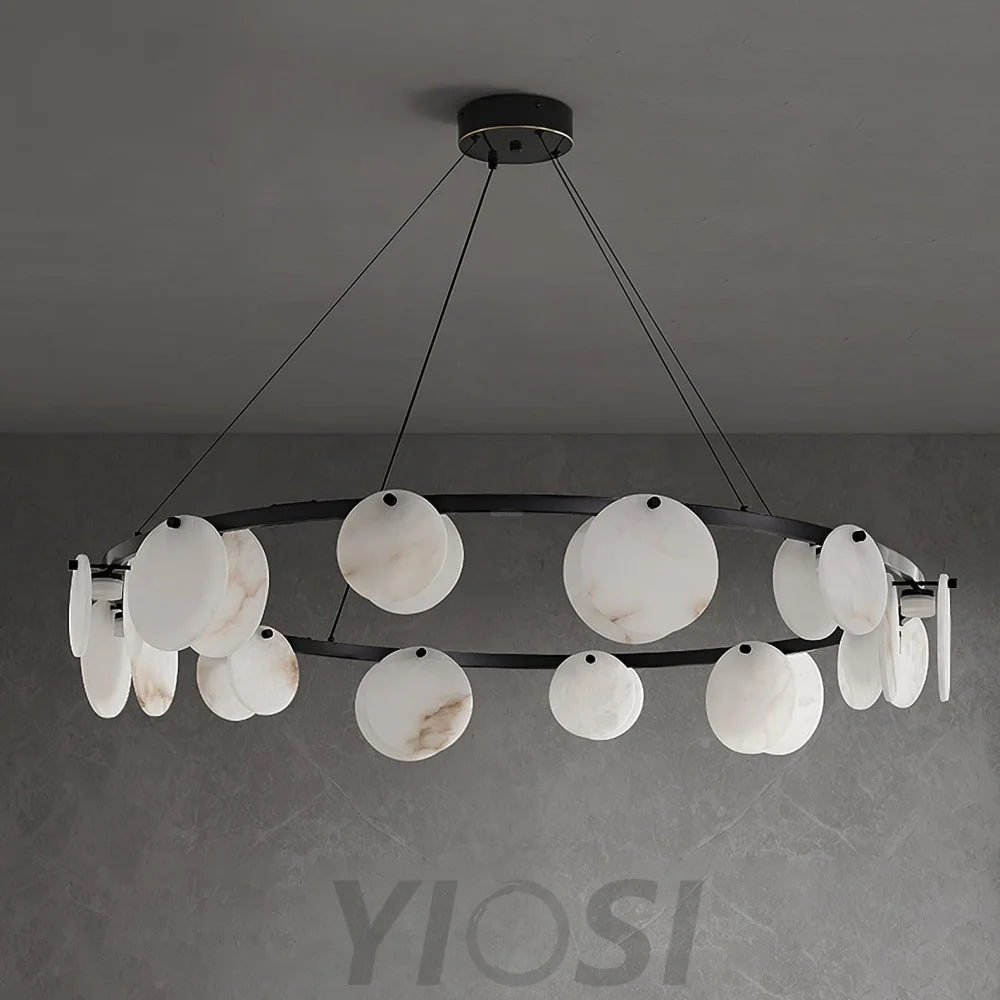 Trinidad Alabaster Chandelier - Alabaster, Alabaster Chandelier-1-Yiosilamp