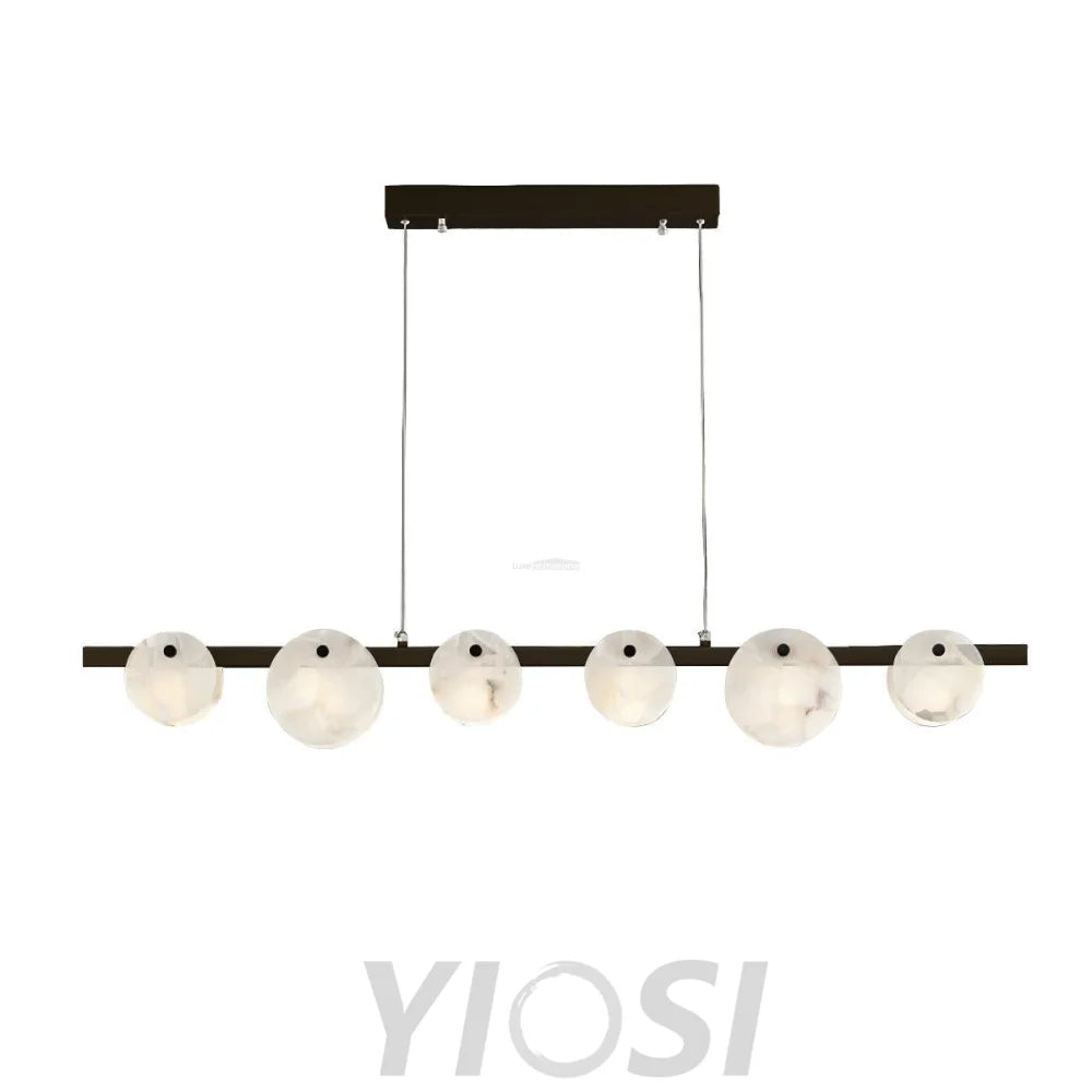 Trinidad Linear Dining Room  Alabaster Chandelier - Alabaster, Alabaster Chandelier-1-Yiosilamp