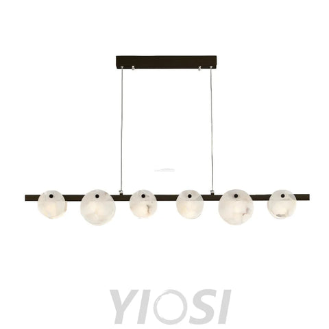 Trinidad Linear Dining Room  Alabaster Chandelier - Alabaster, Alabaster Chandelier-1-Yiosilamp