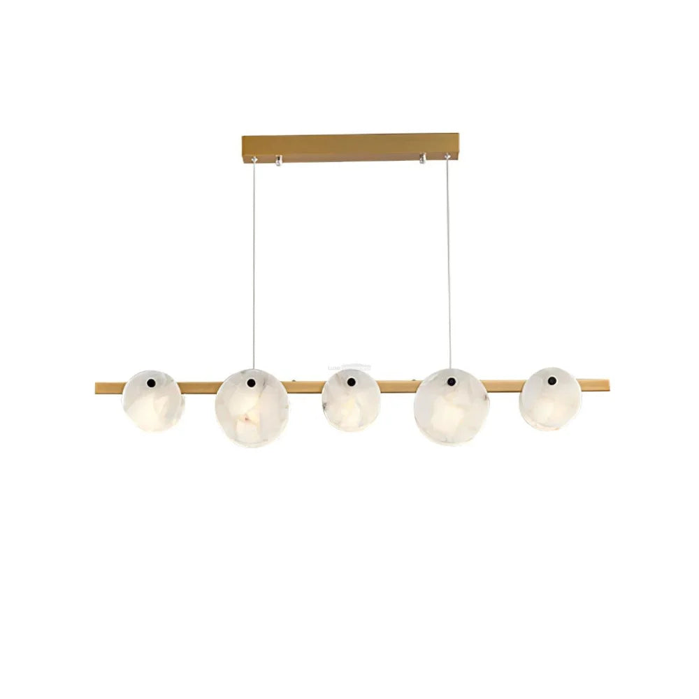 Trinidad Linear Dining Room  Alabaster Chandelier - Alabaster, Alabaster Chandelier-1-Yiosilamp