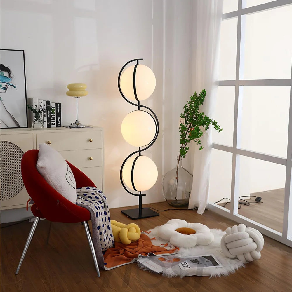 Triple Balls Floor Lamp ∅ 15.7″ - Lava-1-Yiosilamp